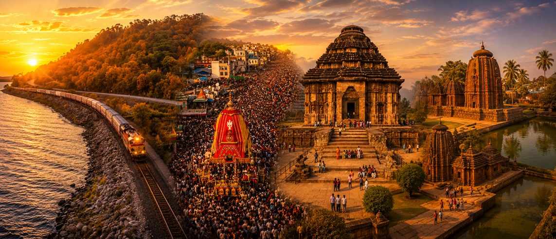 Mumbai to Odisha Temple, Heritage & Nature Tour by Train